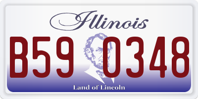 IL license plate B590348