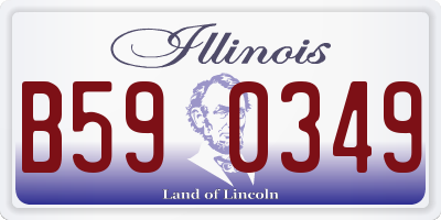IL license plate B590349
