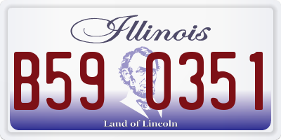 IL license plate B590351