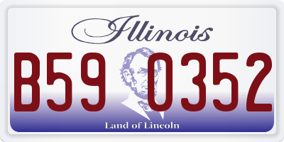IL license plate B590352