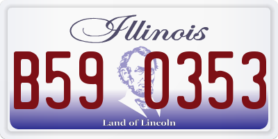 IL license plate B590353