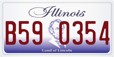 IL license plate B590354