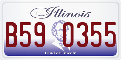 IL license plate B590355