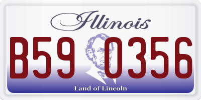 IL license plate B590356