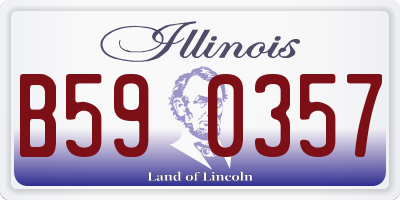 IL license plate B590357