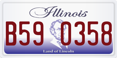IL license plate B590358