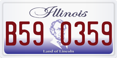 IL license plate B590359