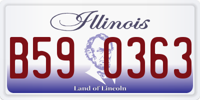 IL license plate B590363