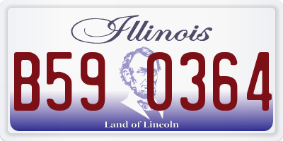 IL license plate B590364