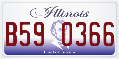 IL license plate B590366