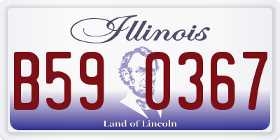 IL license plate B590367