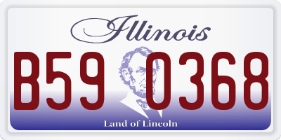 IL license plate B590368