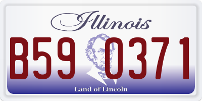 IL license plate B590371