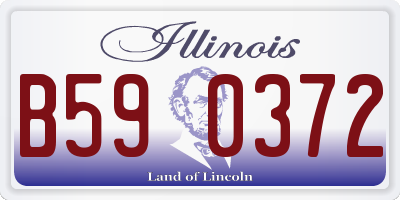 IL license plate B590372