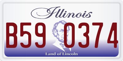 IL license plate B590374