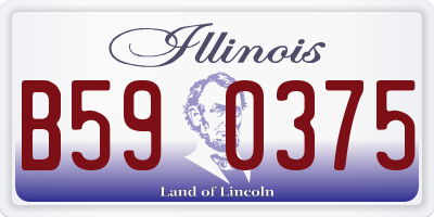 IL license plate B590375