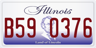 IL license plate B590376