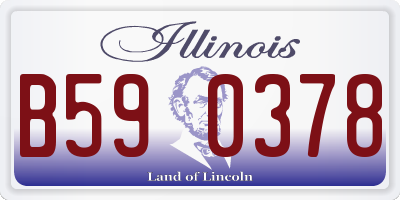 IL license plate B590378