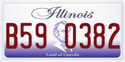 IL license plate B590382