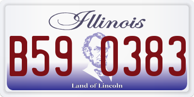 IL license plate B590383