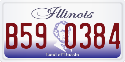 IL license plate B590384