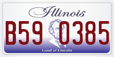 IL license plate B590385