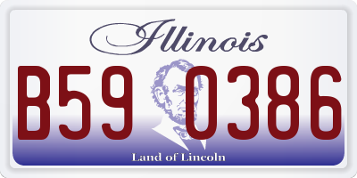 IL license plate B590386