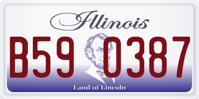 IL license plate B590387