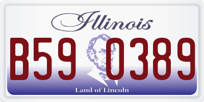 IL license plate B590389