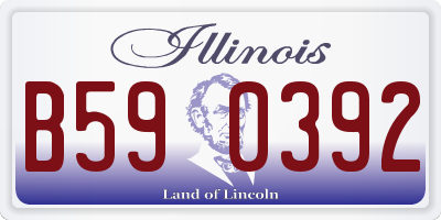 IL license plate B590392