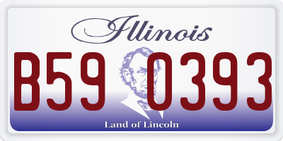 IL license plate B590393