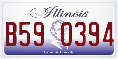 IL license plate B590394