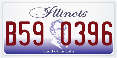 IL license plate B590396