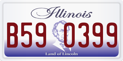 IL license plate B590399