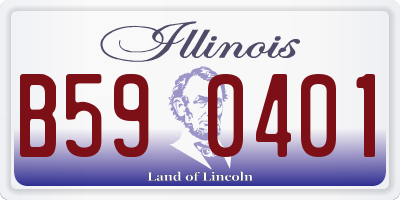 IL license plate B590401