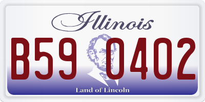 IL license plate B590402