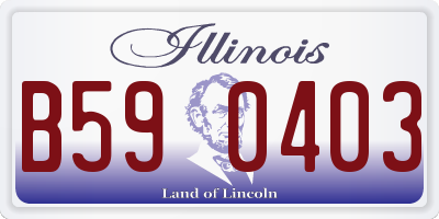 IL license plate B590403