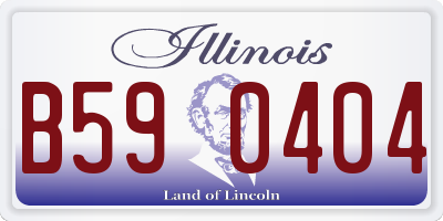 IL license plate B590404