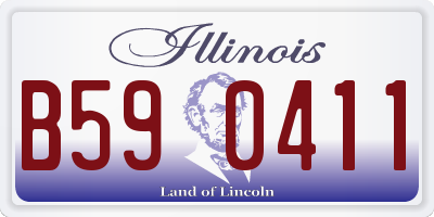 IL license plate B590411