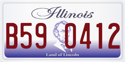 IL license plate B590412