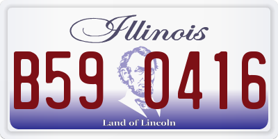 IL license plate B590416