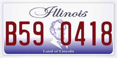 IL license plate B590418