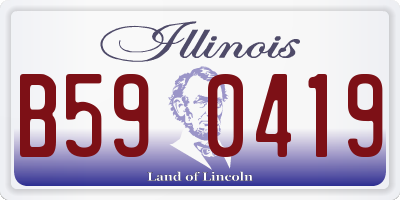 IL license plate B590419