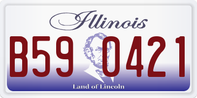 IL license plate B590421