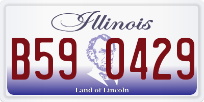 IL license plate B590429