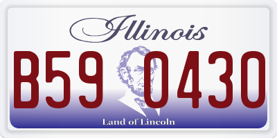 IL license plate B590430