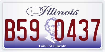 IL license plate B590437