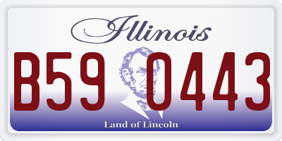 IL license plate B590443