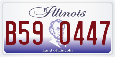 IL license plate B590447