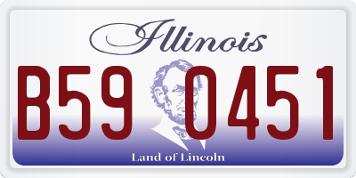 IL license plate B590451